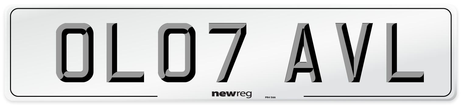 OL07 AVL Number Plate from New Reg